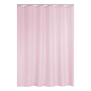 Ridder Shower Curtain with Rings Pink 240 x 180cm Ridder Shower Curtain with Rings Pink 240 x 180cm